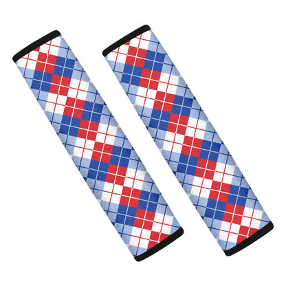 American Argyle Pattern Print Car Seat Belt Covers
