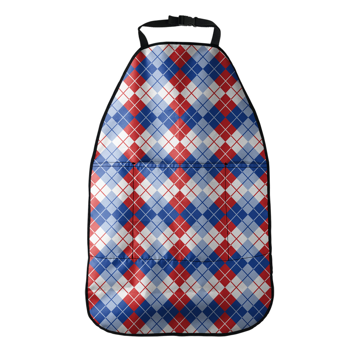 American Argyle Pattern Print Car Seat Organizers