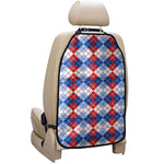 American Argyle Pattern Print Car Seat Organizers