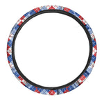 American Argyle Pattern Print Car Steering Wheel Cover