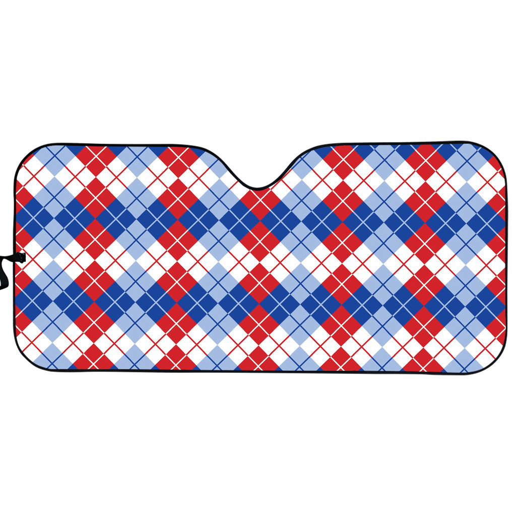 American Argyle Pattern Print Car Sun Shade