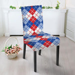 American Argyle Pattern Print Dining Chair Slipcover