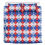 American Argyle Pattern Print Duvet Cover Bedding Set
