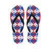 American Argyle Pattern Print Flip Flops