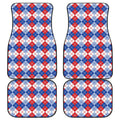 American Argyle Pattern Print Front and Back Car Floor Mats