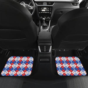 American Argyle Pattern Print Front and Back Car Floor Mats