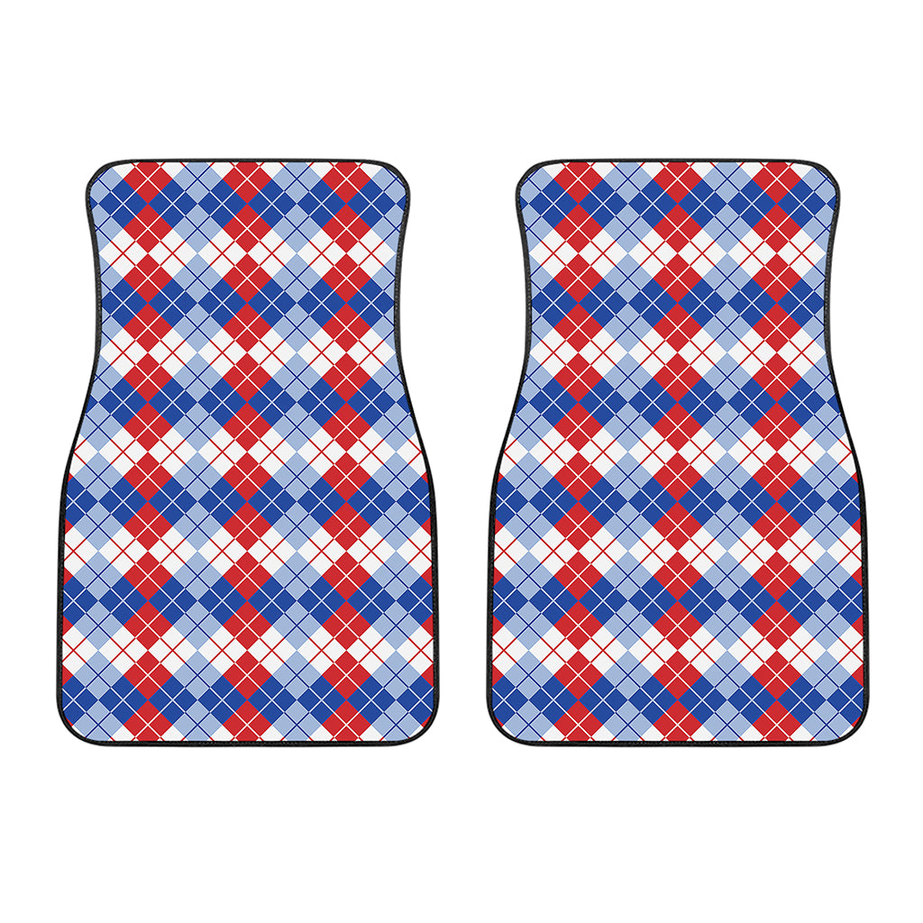 American Argyle Pattern Print Front Car Floor Mats