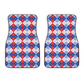 American Argyle Pattern Print Front Car Floor Mats
