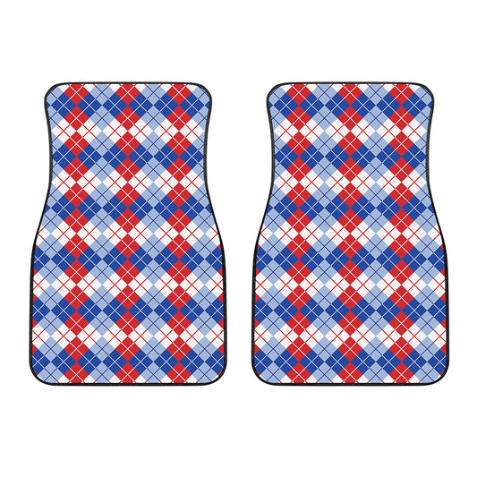 American Argyle Pattern Print Front Car Floor Mats
