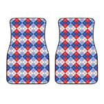 American Argyle Pattern Print Front Car Floor Mats