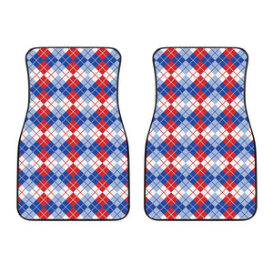 American Argyle Pattern Print Front Car Floor Mats