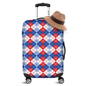 American Argyle Pattern Print Luggage Cover