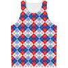 American Argyle Pattern Print Men's Tank Top