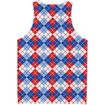 American Argyle Pattern Print Men's Tank Top