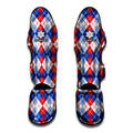 American Argyle Pattern Print Muay Thai Shin Guards