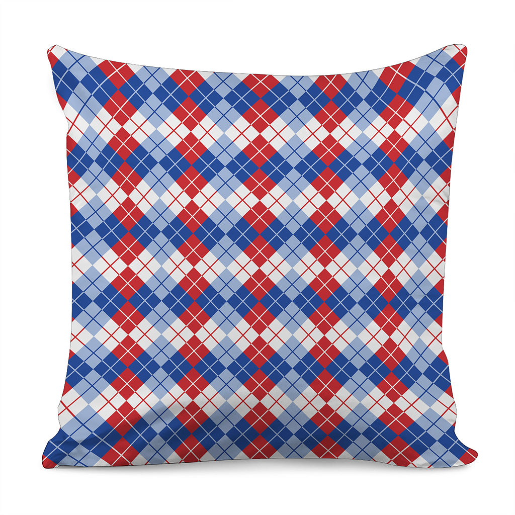 American Argyle Pattern Print Pillow Cover
