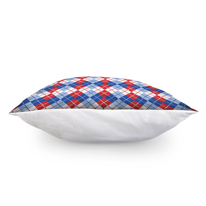 American Argyle Pattern Print Pillow Cover