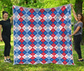 American Argyle Pattern Print Quilt