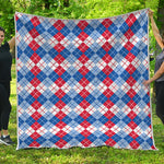 American Argyle Pattern Print Quilt