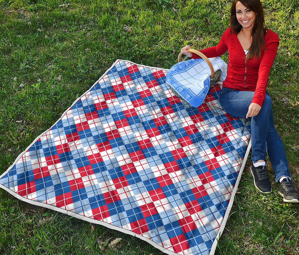 American Argyle Pattern Print Quilt