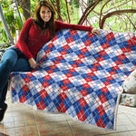 American Argyle Pattern Print Quilt