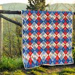 American Argyle Pattern Print Quilt