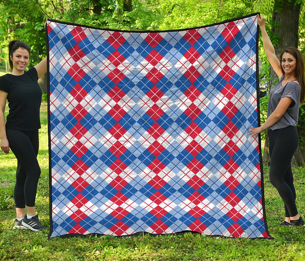 American Argyle Pattern Print Quilt