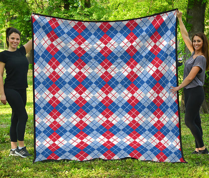 American Argyle Pattern Print Quilt
