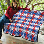 American Argyle Pattern Print Quilt
