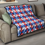 American Argyle Pattern Print Quilt