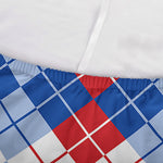 American Argyle Pattern Print Sofa Cover