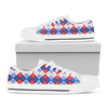 American Argyle Pattern Print White Low Top Shoes