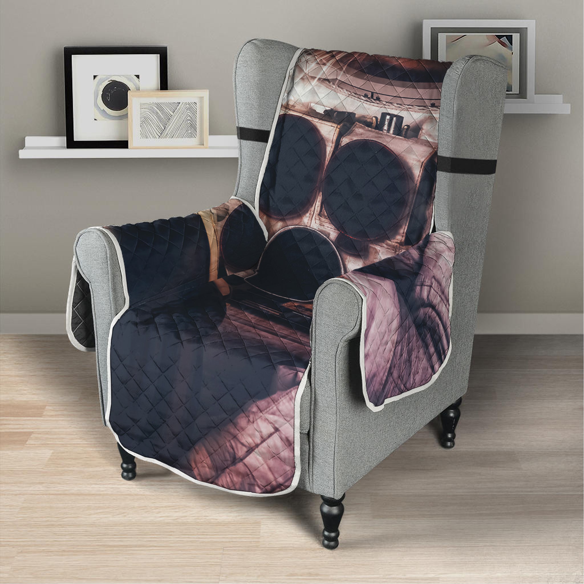 American Astronaut Cat Print Armchair Protector