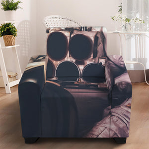 American Astronaut Cat Print Armchair Slipcover