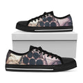 American Astronaut Cat Print Black Low Top Sneakers