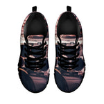 American Astronaut Cat Print Black Sneakers