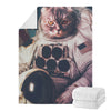 American Astronaut Cat Print Blanket