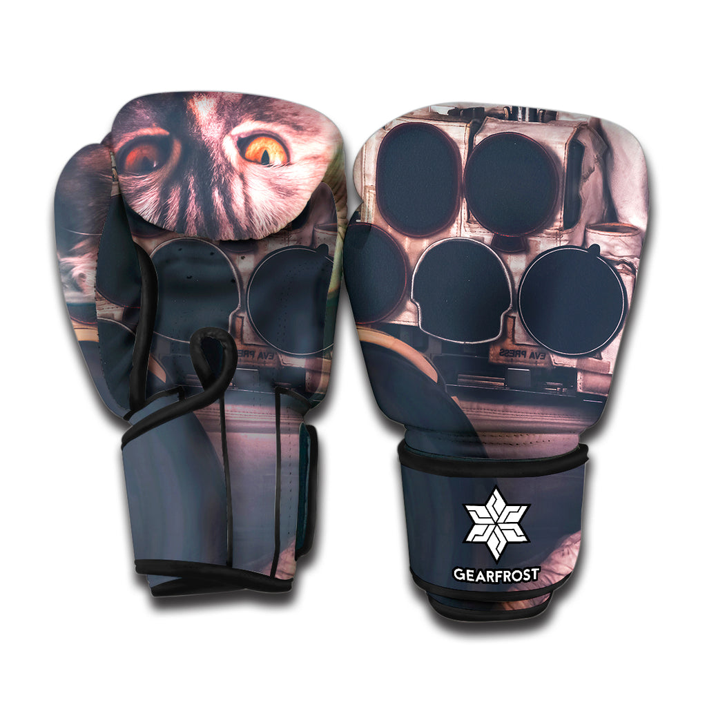 American Astronaut Cat Print Boxing Gloves