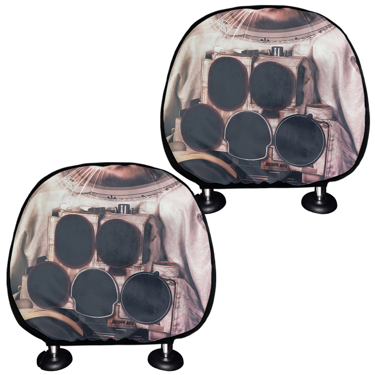 American Astronaut Cat Print Car Headrest Covers