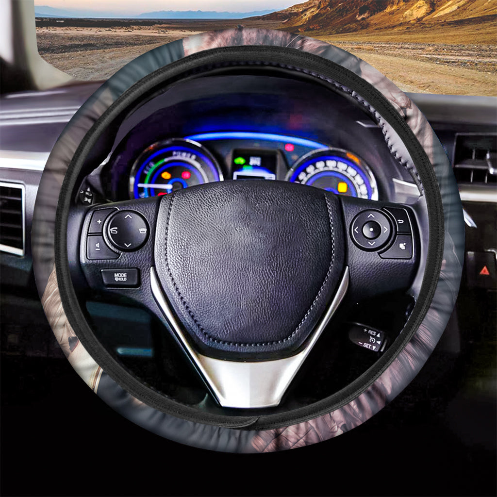 American Astronaut Cat Print Car Steering Wheel Cover