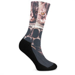 American Astronaut Cat Print Crew Socks