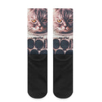 American Astronaut Cat Print Crew Socks