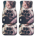 American Astronaut Cat Print Front and Back Car Floor Mats