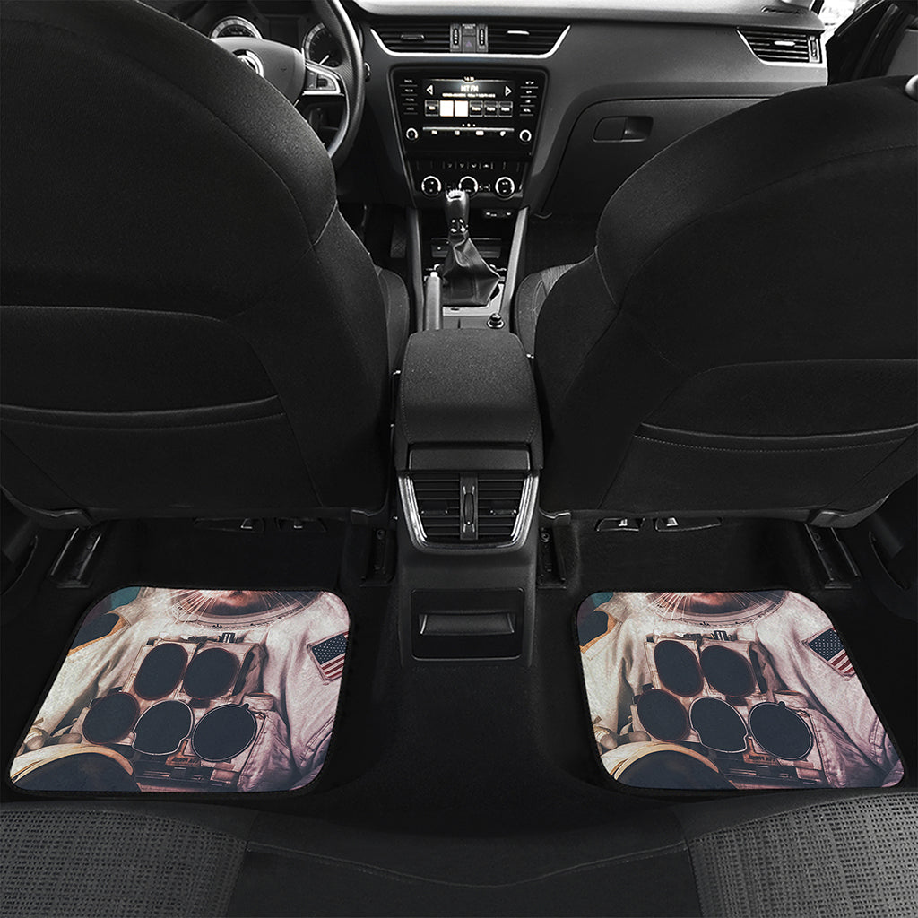 American Astronaut Cat Print Front and Back Car Floor Mats