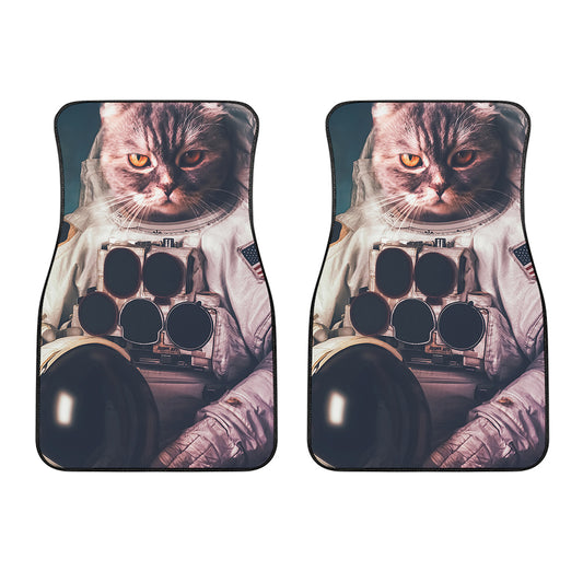 American Astronaut Cat Print Front Car Floor Mats