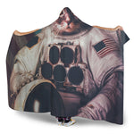 American Astronaut Cat Print Hooded Blanket