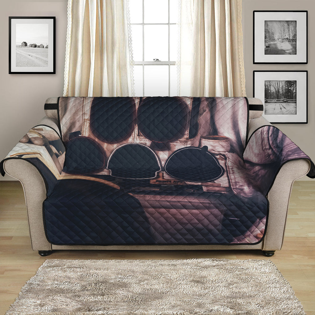 American Astronaut Cat Print Loveseat Protector