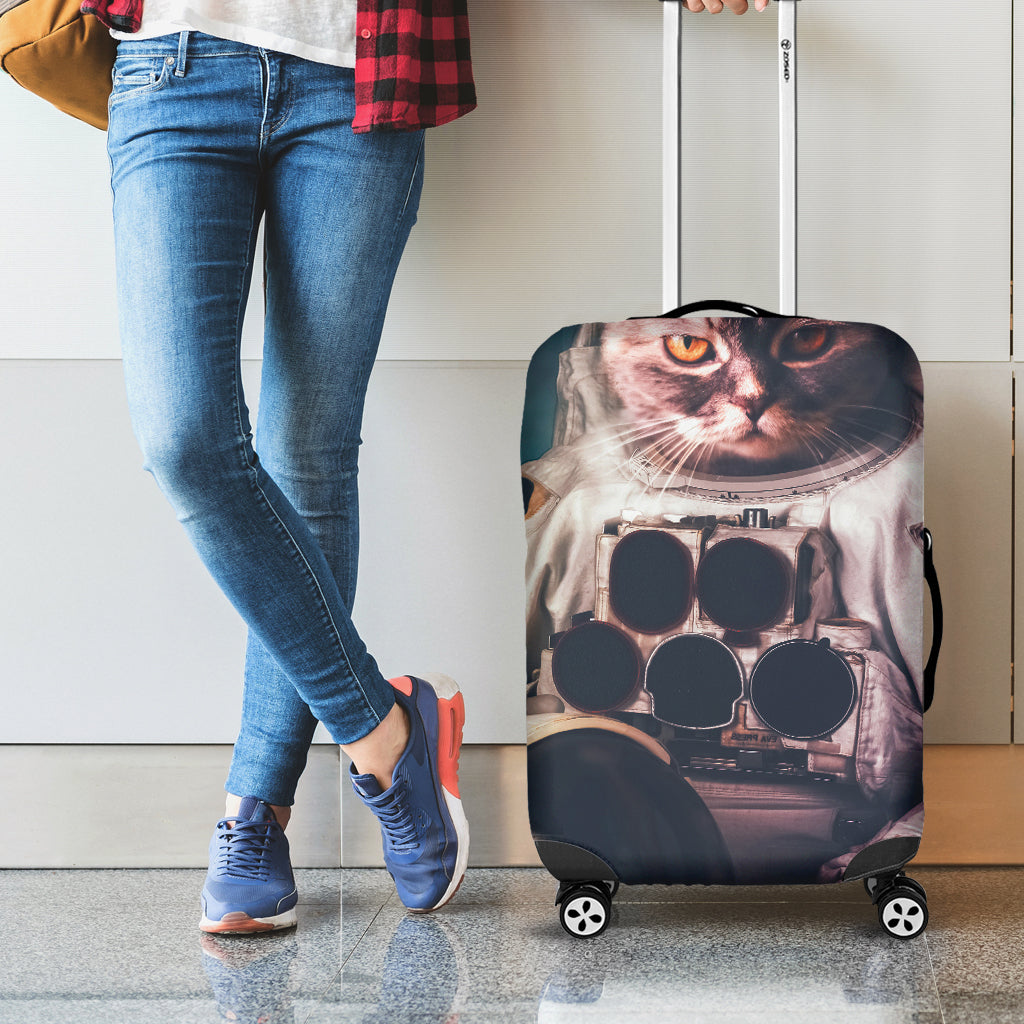 American Astronaut Cat Print Luggage Cover