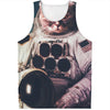 American Astronaut Cat Print Men's Tank Top