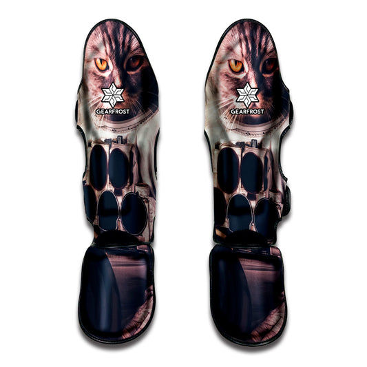 American Astronaut Cat Print Muay Thai Shin Guard